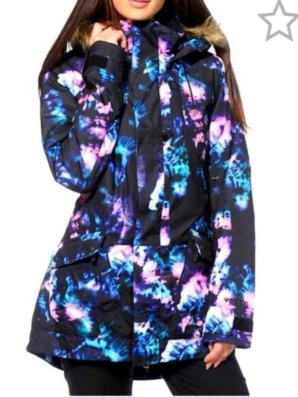 Burton Women's The White Collection (TWC) Charlie jacket in a tie-dye pattern